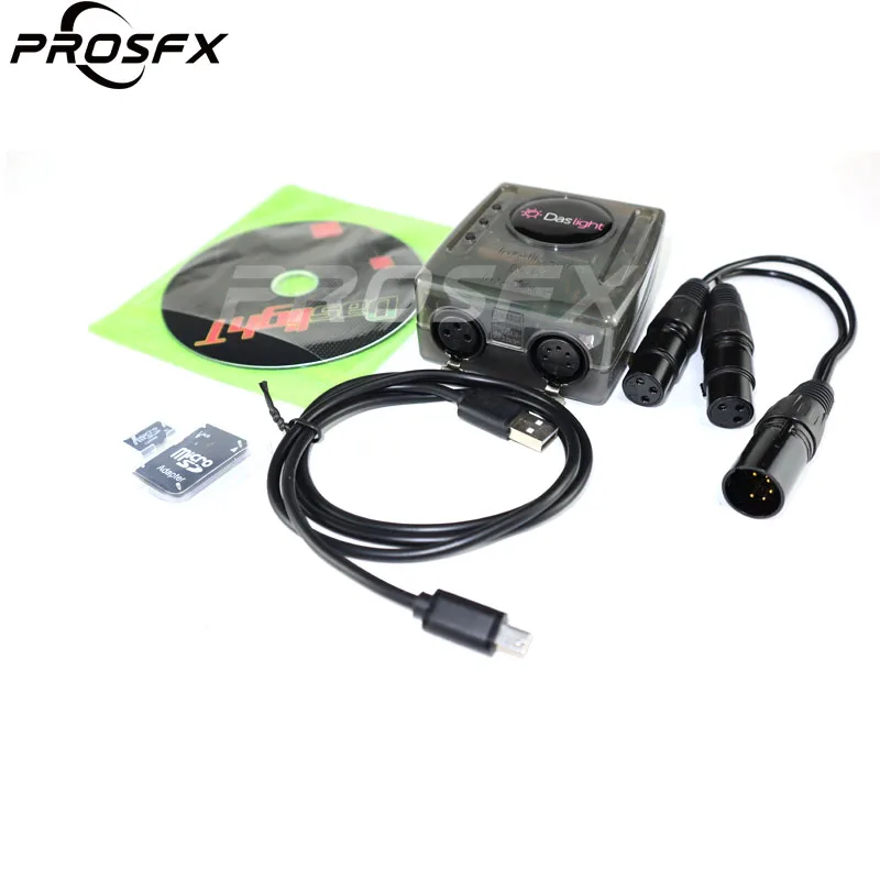 Контроллер DMX DVC4 GZM с интерфейсом USB DMX512 светильник для дискотеки противотуманная