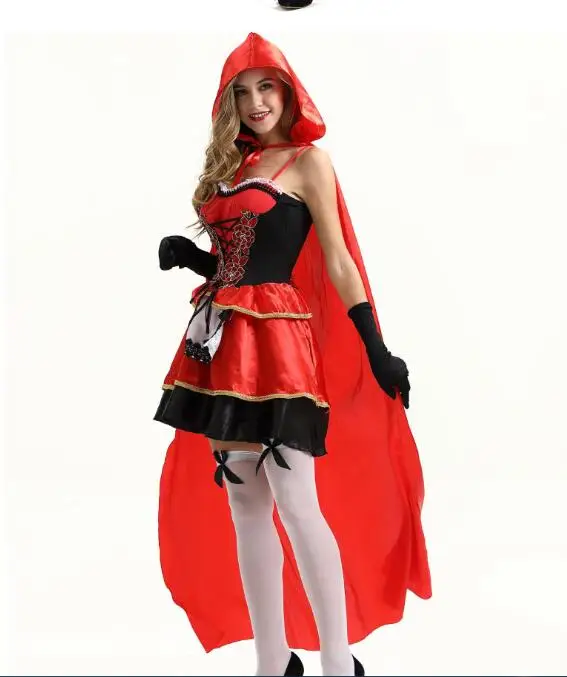 Little Red Riding Hood Halloween 2022 2022 New Little Red Riding Hood Costume Xl Game Uniform Cosplay European And American Ladies Halloween Sexy Cloak Queen Movie Tv Costumes Aliexpress