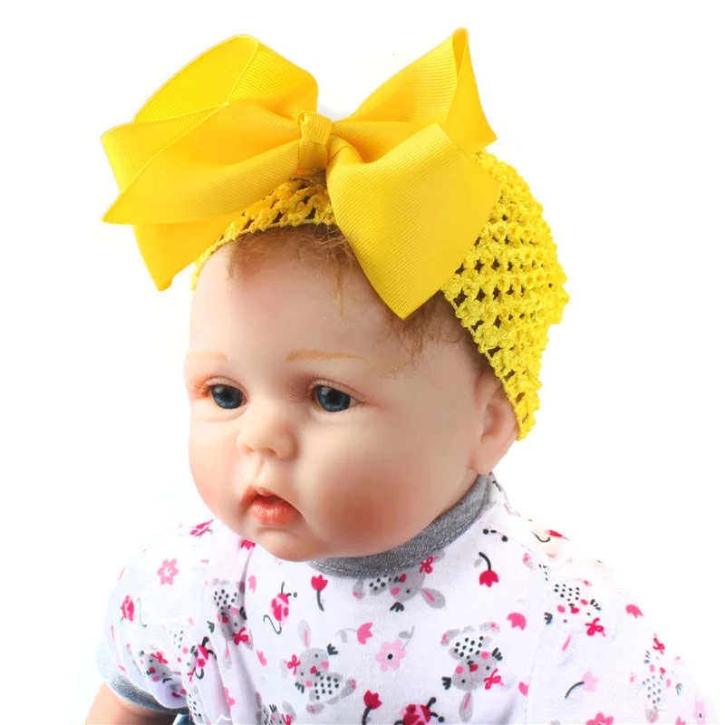

Newborn Baby Girl Infant Knitted Hollow Out Solid Color Hat With Bowknot Hair Accessories 0-12 months baby girl caps hats