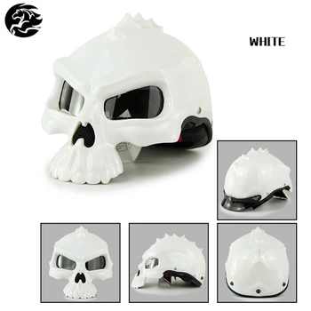 

Half Face Retro Skull Design Ventilate Helmets DOT Approved Motorcycle Helmet Original casco capacete moto For Soman CG489