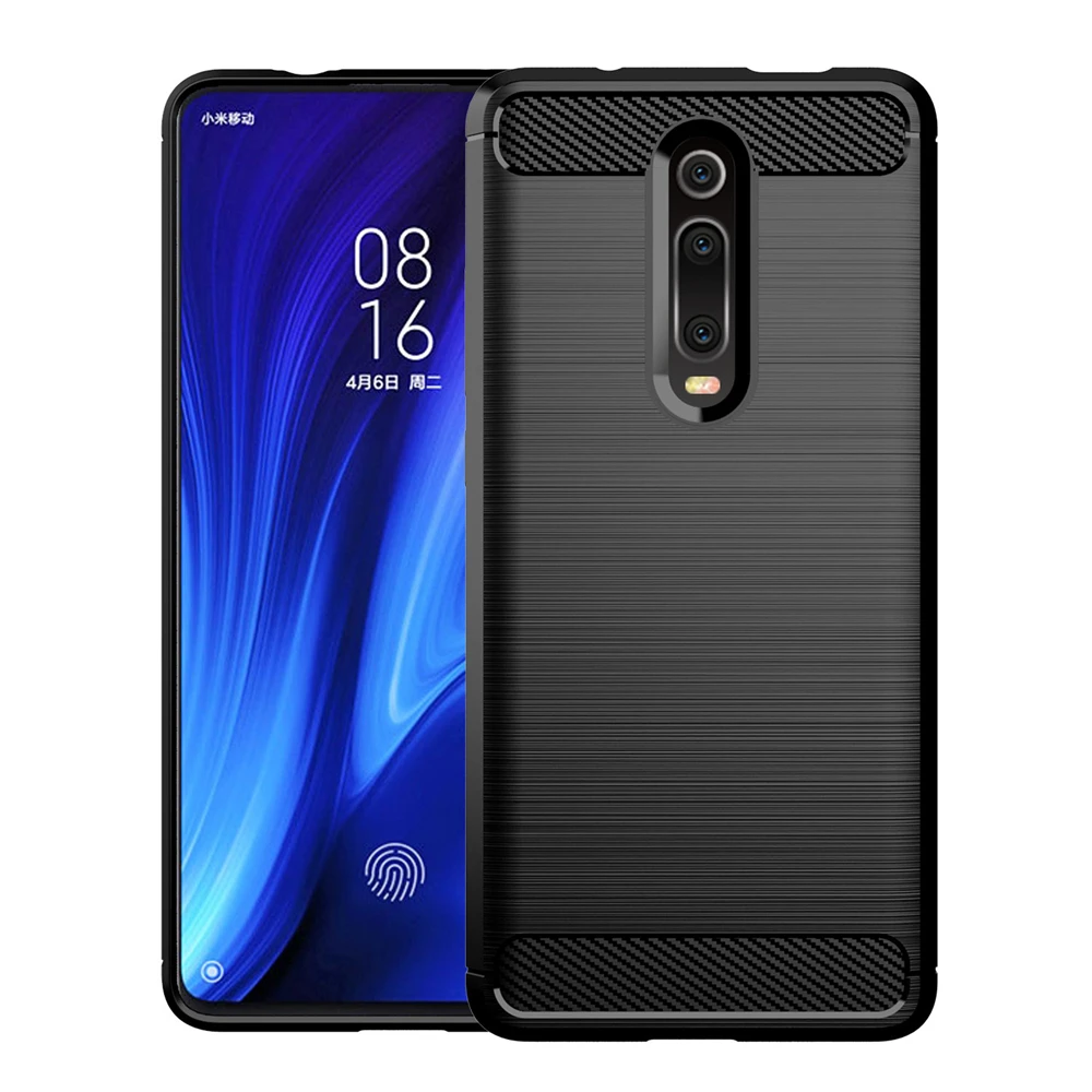 Прочная броня Мягкий чехол на Xiaomi Mi 10 9T Pro 9 8 SE A2 A3 Lite PocoPhone Poco F1 F2 X2 Углеродное