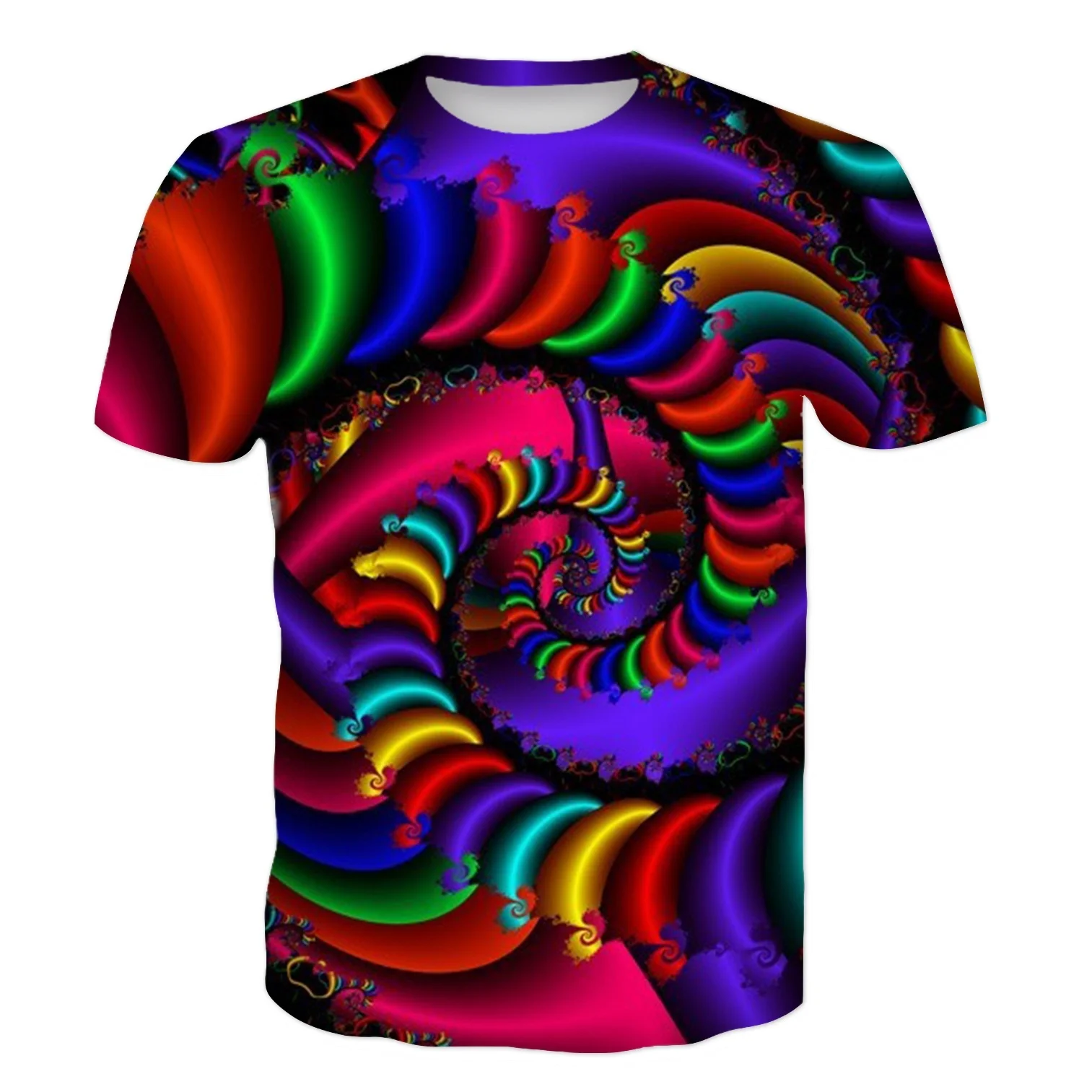 Новая мода Новейшая 3D печать футболка Радуга Vertigo Hypnotic Unisxe Забавные футболки с коротким рукавом Мужчины/wo Мужчины топы пуловер Тройник