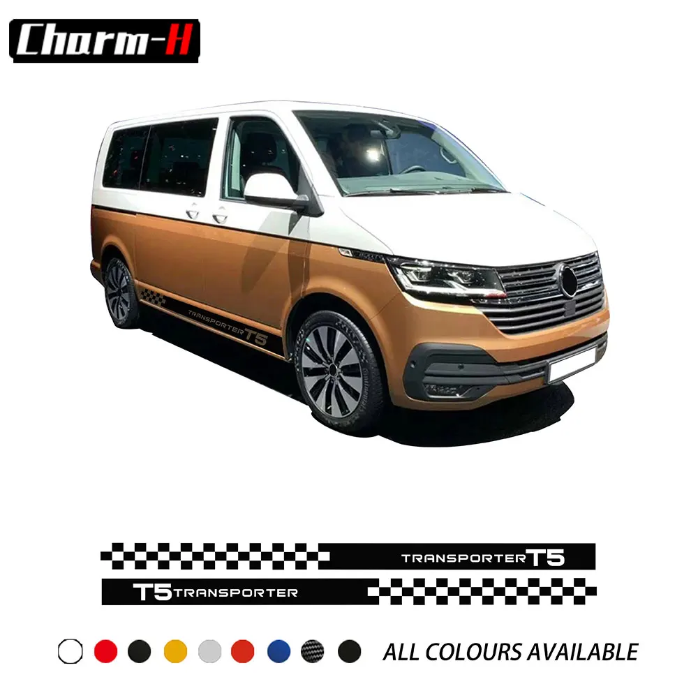 Наклейки на дверь автомобиля боковую юбку полосы наклейки для Volkswagen VW Transporter Multivan