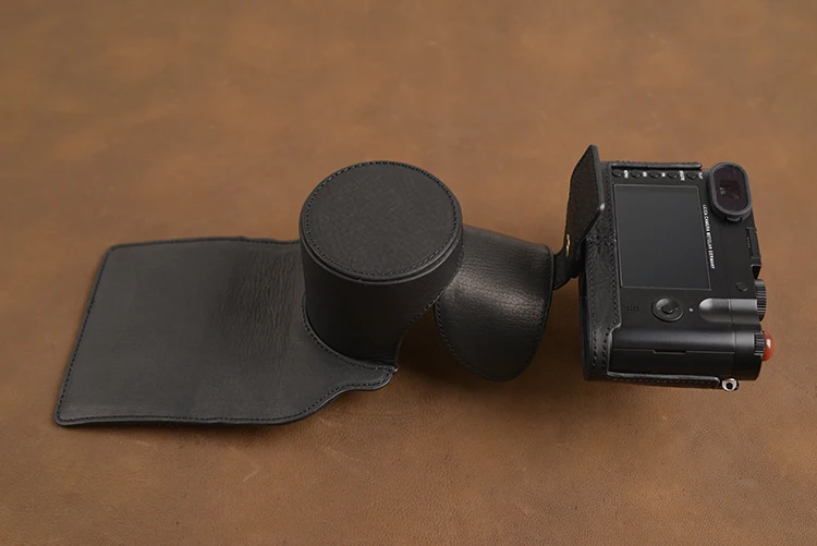 TP Original Handgemaakte Echt Lederen Half Camera Case Tas Cover Voor Leica Ic Iic Iiic Iiid Als Iif Iiif Ig Iiig Zwart Kleur Zonder Selftimer Film Type Indicator