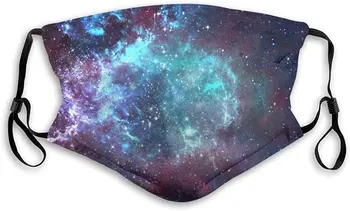 

Comfortable Windproof mask, Nebulae Galaxy Printed Facial decorations Breathable Reusable Windproof Half Mouth Face Mask