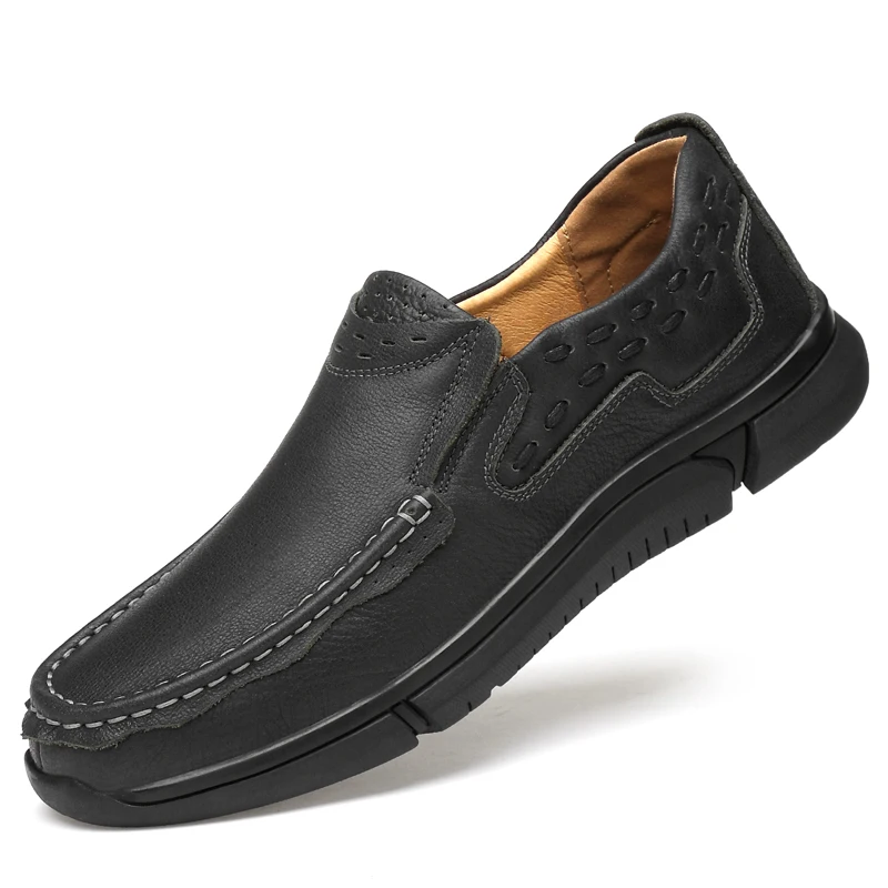 Brand Spring Moccasins Men Loafers High Quality Genuine Leather Shoes Flats Lightweight Driving | Обувь