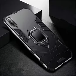 Luxury Armor Magnetic Ring Car Holder Case - Enhanced Protection and Style - Galaxy A70s (Black)