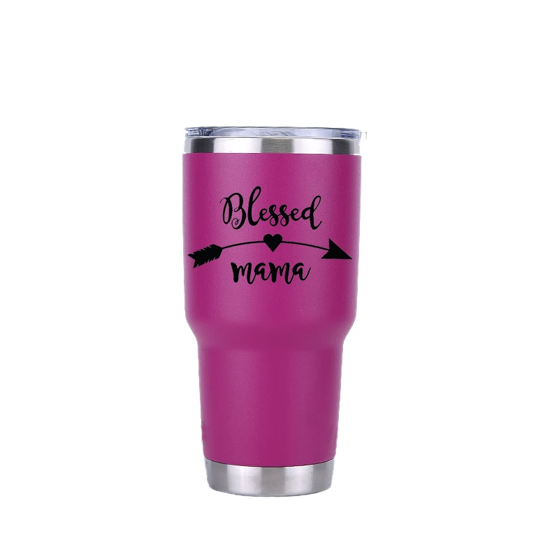 MaMa Tumbler дорожная Автомобильная пивная кружка бутылка для воды Изолированная вакуумная фляжка из нержавеющей стали Термос кофейные кружки подарок на день рождения