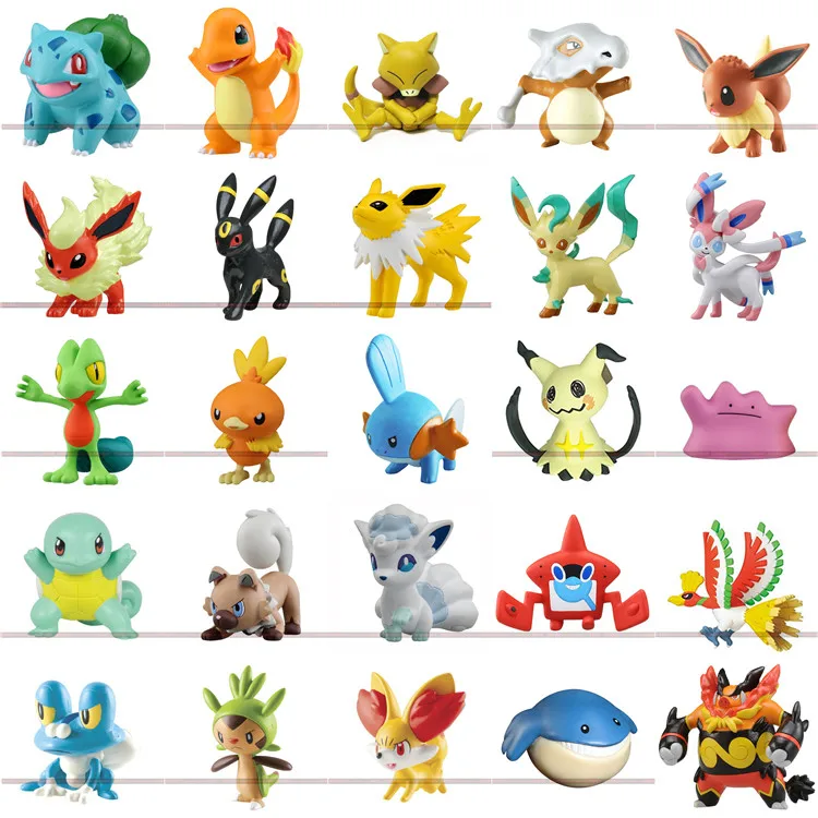 Pokemon Bulbasaur Charmander Squirtle Treecko Torchic Mudkip Chespin Fennekin Froakie Vulpix Espeon Cute Action Figure Toys | Игрушки и