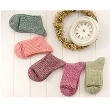 5 пар, утепленные носки для женщин, шерстяные кашемировые зимние теплые удобные мягкие однотонные домашние повседневные спортивные носки chaussette femme