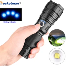 La plus puissante lampe de poche XHP70 USB Rechargeable Zoomable torche lanterne XHP70 18650 26650 lampe de poche lampe de chasse pour le Camping