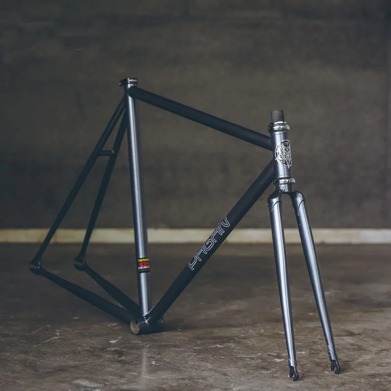 Fixie велосипедная Рама Reynolds 525 хромированная молибденовая стальная рама для шоссейного велосипеда с рифленой рамой на заказ 650C 700C велосипедная Рама