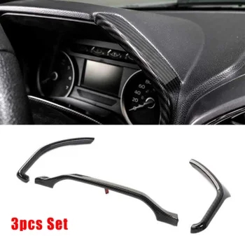 

Side Instrument Dashboard Box Cover Trim Carbon Fiber Black Inner Cover