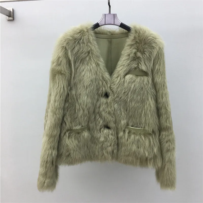 

2020 New Double Faced Fur Real Fur Coat Winter Jacket Women Genuine Tuscan Sheep Fur Coat Streetwear
