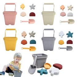 Jouet de plage en Silicone pour enfants, modèle Animal en caoutchouc de bord de mer, moule de sable de Dune, outils pliables et portables, cadeau pour enfants, jouets de bain 