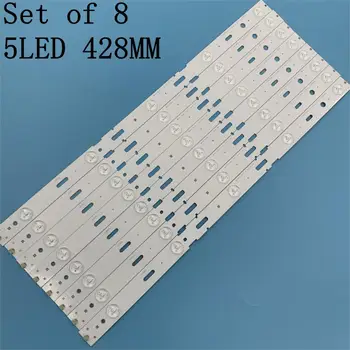 

New 1set=8PCS 5LED 428mm LED Backlight strip for TV 40VLE6520BL SAMSUNG_2013ARC40_3228N1 40-LB-M520 40VLE4421BF