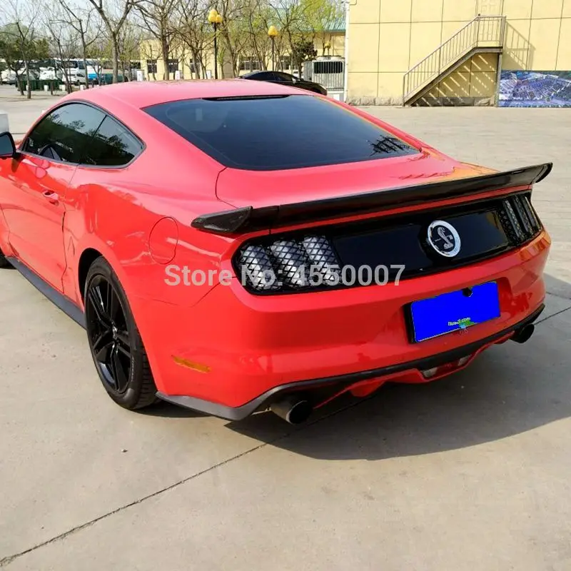 Спойлер из углеродного волокна для ford mustang ЧЕРНЫЙ заднего крыла багажник спойлер для ford mustang