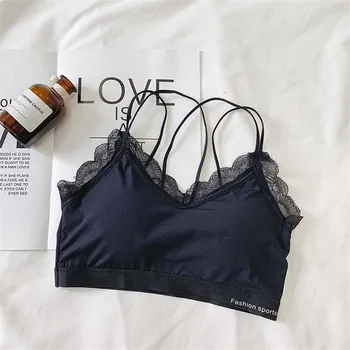 

2020 Fashion New Sexy Lace Lingerie Cooling Ice Muscle Underwear Thread Beauty Back Wrapped Female Ice Silk Breathable Bra