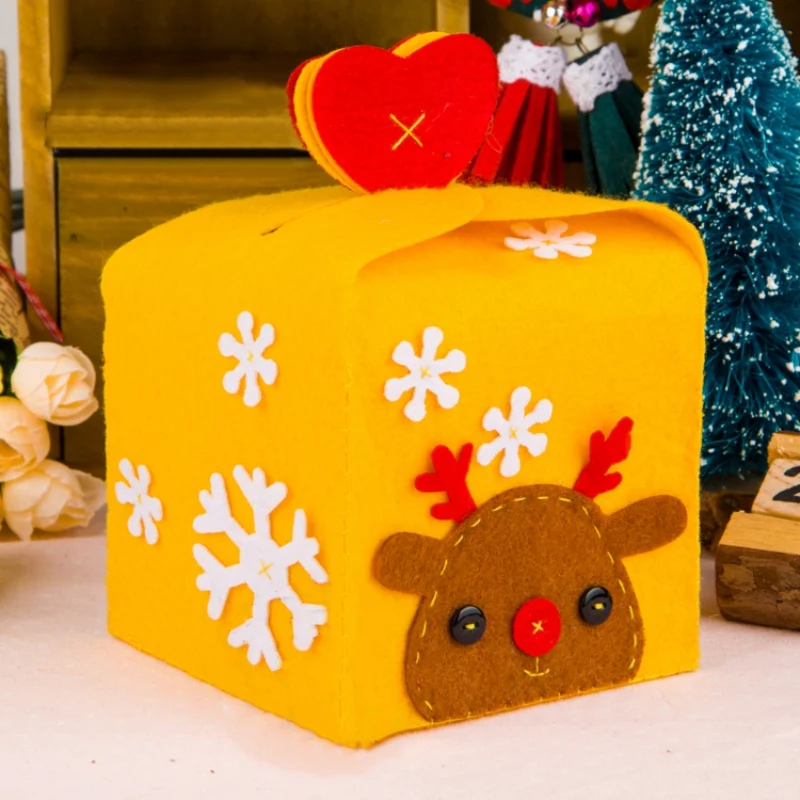 Non-woven Christmas Eve Apple Box Xmas Handmade Cloth Decoration DIY Material Kit