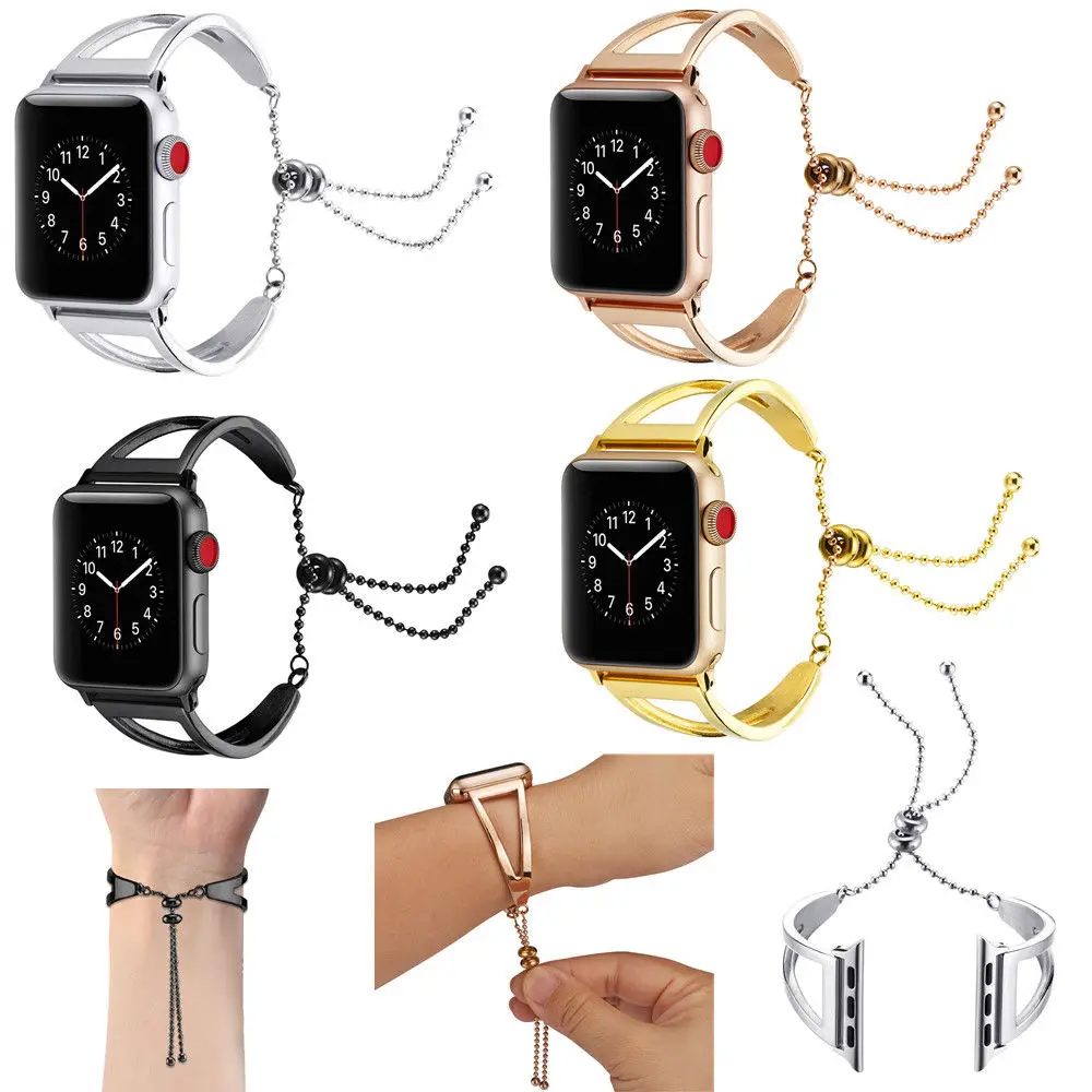 38 мм/42 мм браслет из нержавеющей стали iWatch ремешок Женский ремешок для Apple Watch 3 2 1