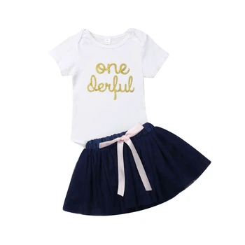 

2019 Summer Princess 1st Birthday Gifts Baby Girls Romper Bow Tutu Dress Outfits