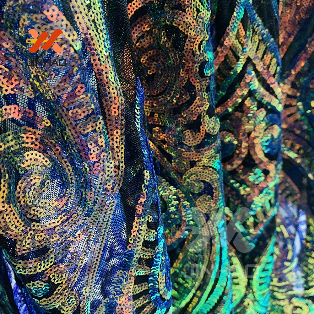 100% полиэстер Популярная оптовая продажа Красивая индийская ткань с блестками и