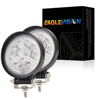 

DHBH-EAGLEVISION LED Light Bar 2PCS 4 Inch 168W Round Work Light Fog Lights DRL Waterproof Truck Car Boat Motorcycle ATV SUV