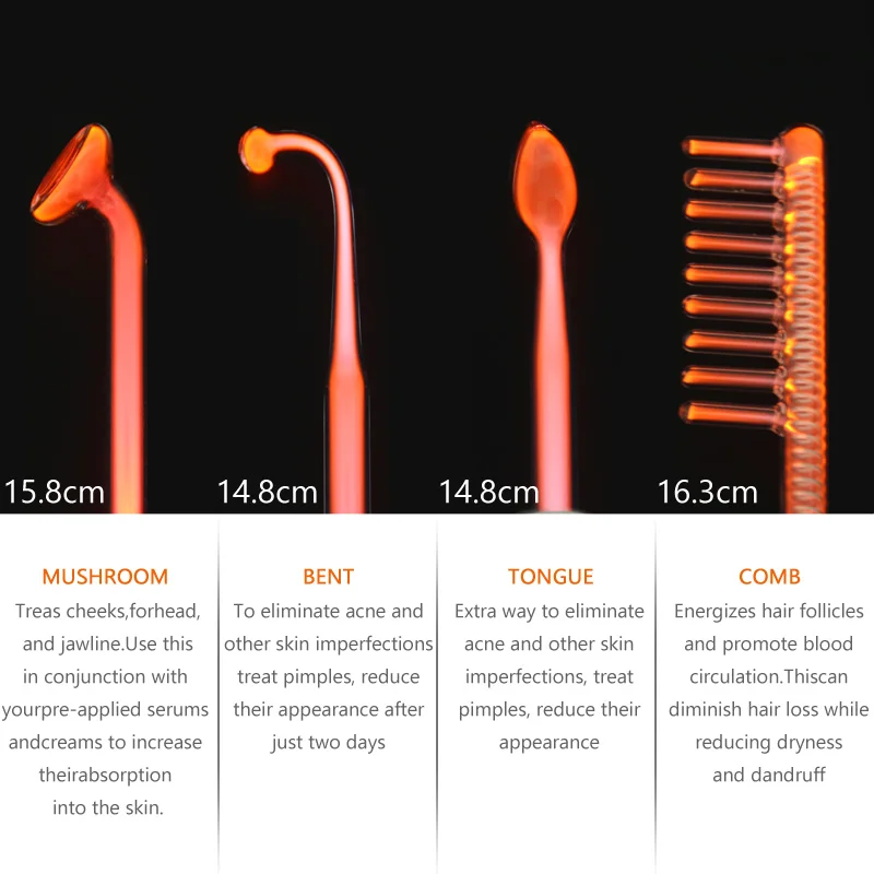 Online DARSONVAL electrodo portátil removedor de acné de alta frecuencia masajeador de cuidado Facial de la piel para el dispositivo de belleza Facial Spa Salon Home