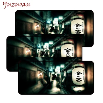

Yuzuoan Japanese Street View Cartoon Large Comfortable Non-slip Mousepad Perfect Lock Edge Durable Computer Peripheral Mouse Mat