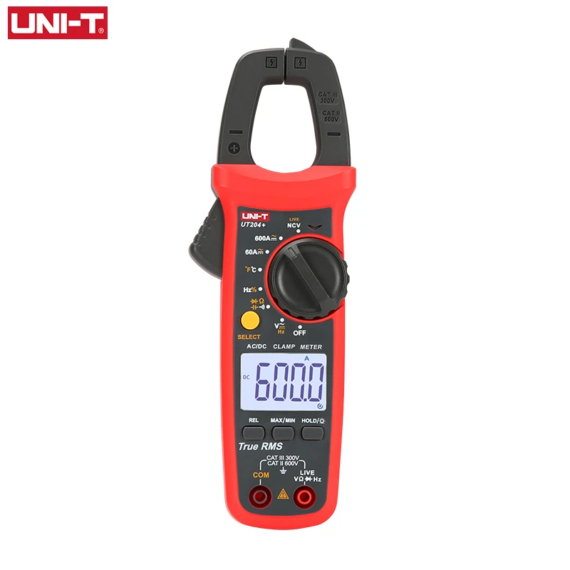 UNI T UNI T UT204+ Digital AC DC Current Clamp Meter Multimeter True RMS 400 600A Auto Range Voltmeter Resistance Test|Clamp Meters|   - AliExpress
