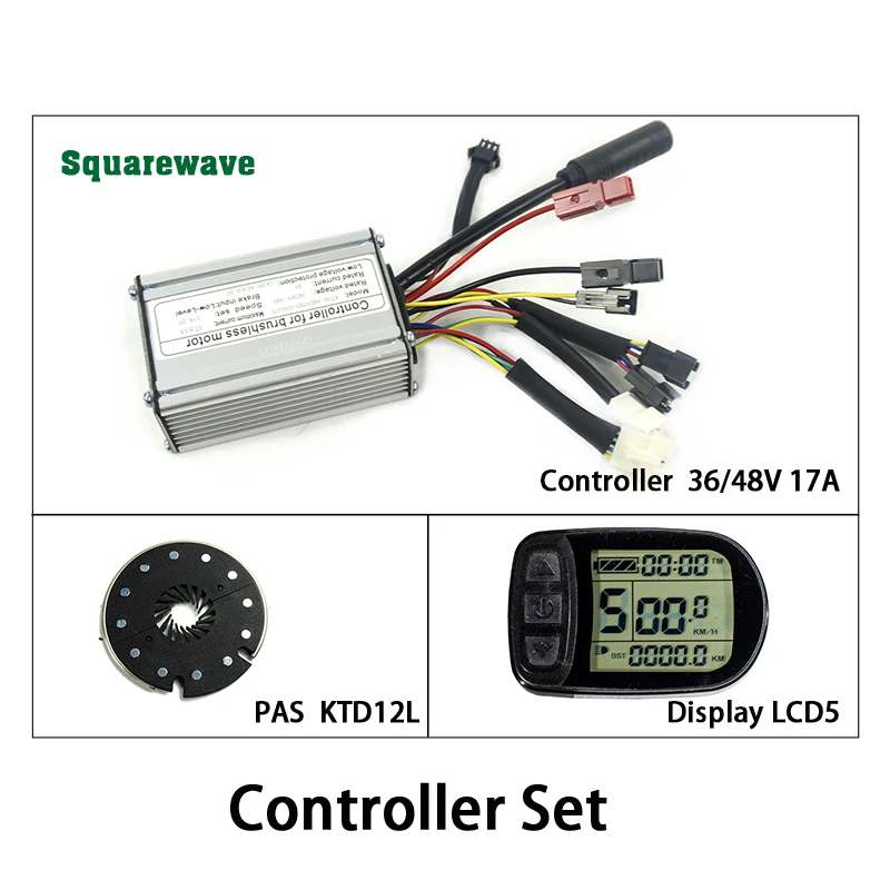 SQ KTD12L LCD5 EJOYQI 36V46V350W Водонепроницаемый Контроллер 17A LCD5 LCD8H цветной дисплей PAS набор E-bike конверсионный комплект датчика Холла - Цвет: SQ KTD12L LCD5