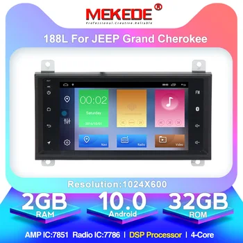

MEKEDE Android 10.0 Car DVD Player For JEEP Grand Cherokee 2011 2012 2013 1 Din Car Radio Multimedia GPS Navigation Stereo Audio