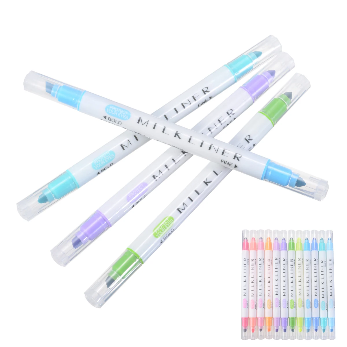 

12pcs/set Marker Pens Double-headed Fluorescent Pen Art Highlighter Drawing Pens Art Drawing Marker Pen Students Stationery