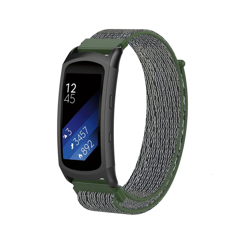 army green Нейлоновый ремешок для samsung gear Fit2 R360 ремешок для R365 спортивный браслет для samsung аксессуары Легкий ремень плетение нейлоновая петля - Цвет ремешка: army green