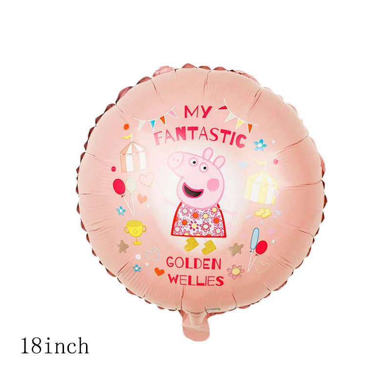 1 шт. 18 дюймов Peppa фигурка свиньи воздушный шар Peppa Джордж фольгированные шары детский душ С Днем Рождения Вечеринка комната Dcorations детские игрушки подарок