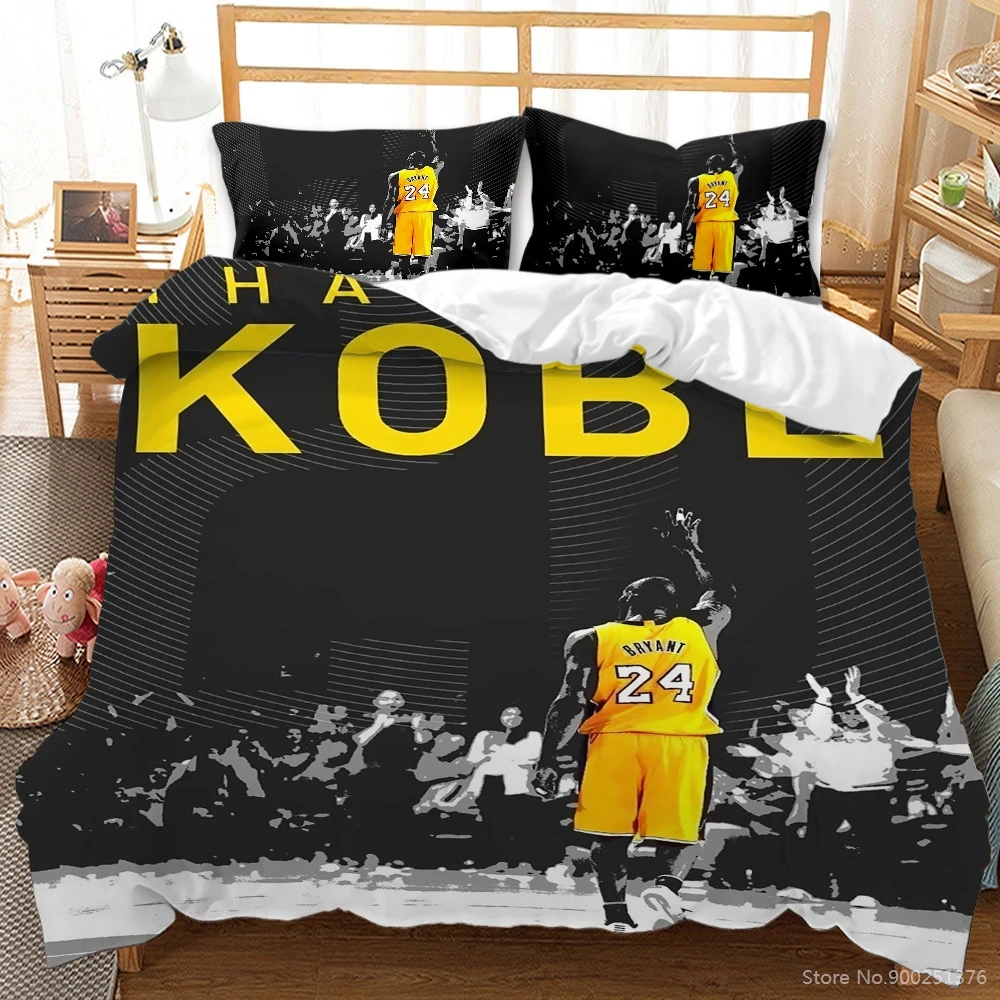 Basketball Star 3D Printed Bedding Set 2/3pcs Duvet Cover Set Quilt Cover with Pillowcase Set Bedclothes for Young Boys Bedroom 5