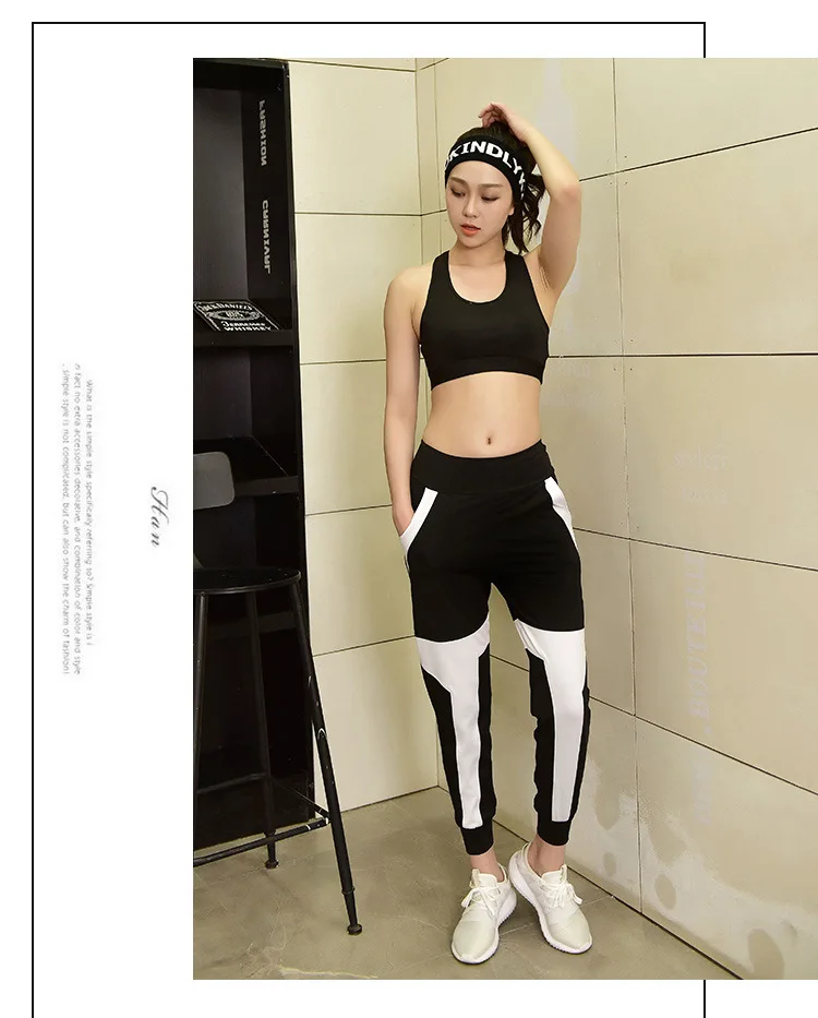 Spring And Summer New Style Sports WOMEN'S Suit Loose And Plus-sized Short Sleeve Gym Yoga Clothes Three-piece Set