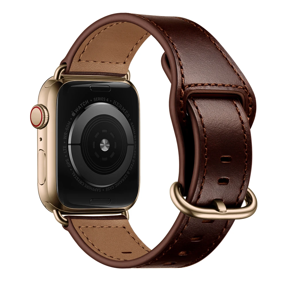 Для Apple Watch 5 4 3 2 1 38 мм 40 мм Ремешки для наручных часов ремень аксессуары для часов Apple Watch ремешок 38 мм - Цвет ремешка: Dark Brown