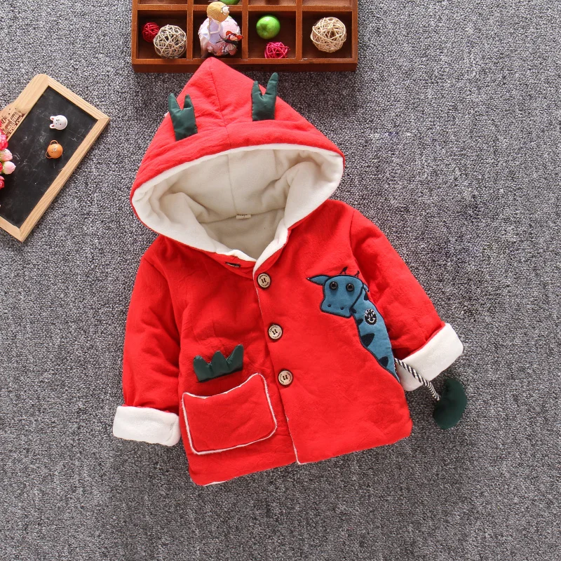 Зимняя куртка для маленьких девочек; Осенняя куртка для мальчиков; детская куртка; детская теплая шерстяная Верхняя одежда с капюшоном;