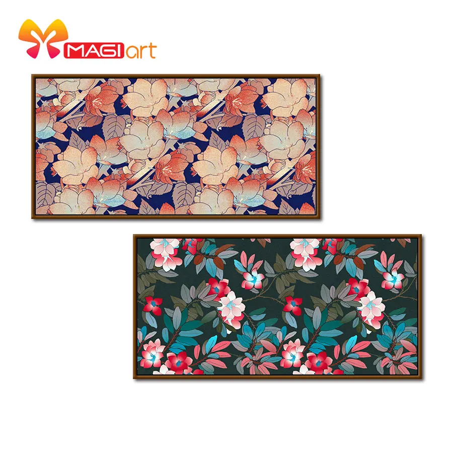 

Cross stitch kits Embroidery needlework sets 11CT water soluble canvas patterns 14CT Oil painting A scene of blossoms-NCMF017
