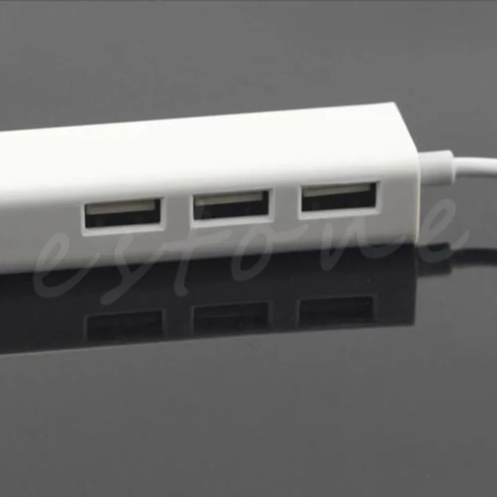 USB 3,1 Тип C USB-C несколько 3 портов концентратор с Ethernet сетевой адаптер LAN