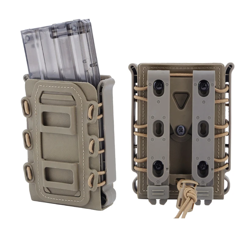 Outdoor 5.56 7.62 Fast Magazine Pouch Quick Release Tactical Mag Nylon Holster Case Box Replacement for Molle System Belt tactical 7 62 mags short medium long magazine pouch bags molle single magazine holder holster with fast mag pouch insert clip