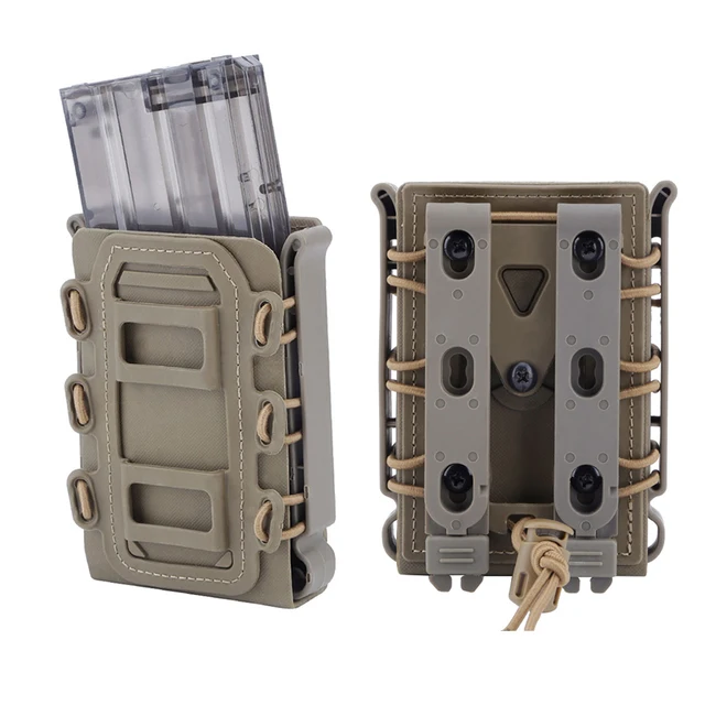 Outdoor 5.56 7.62 Fast Magazine Pouch Quick Release Tactical Mag Nylon Holster Case Box Replacement for Molle System Belt 1
