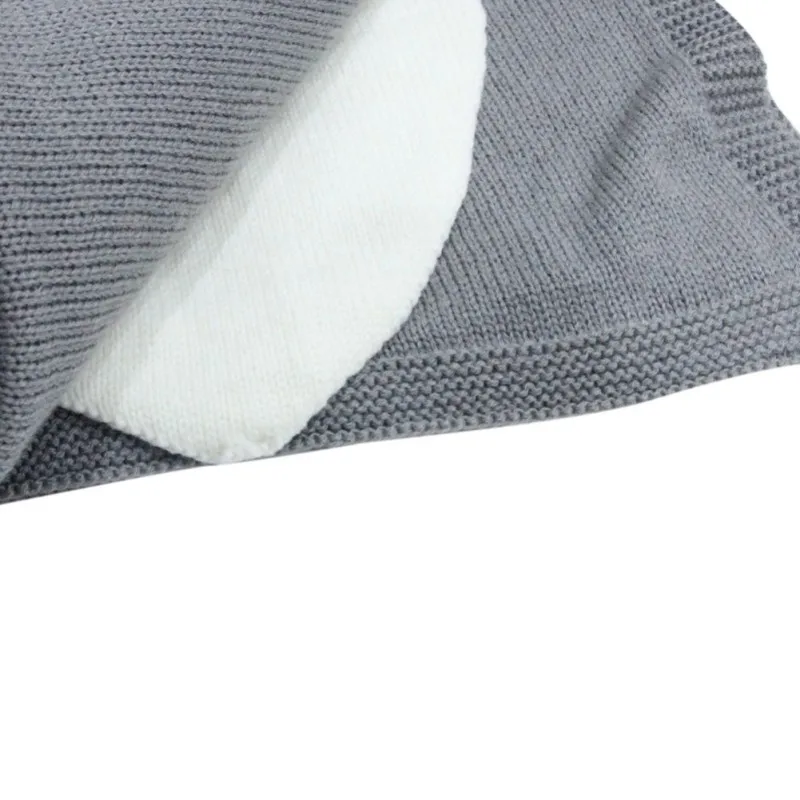 Soft Knitting Artificial Wool Soft Towel Blanket With Lovely Cartoon Elephant Baby Blanket