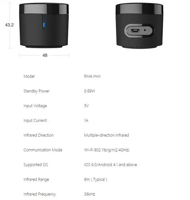  Broadlink RM4 Mini mando a distancia universal infrarrojo  inteligente por smartphone desde cualquier lugar, funciona con Google  Assistant y Alexa : Herramientas y Mejoras del Hogar