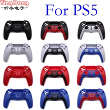 

Game Controller Replacement Shell Gamepad Case Front Cover Rear Cover For Sony PS5 Handle Replacement Set Decorative Strip