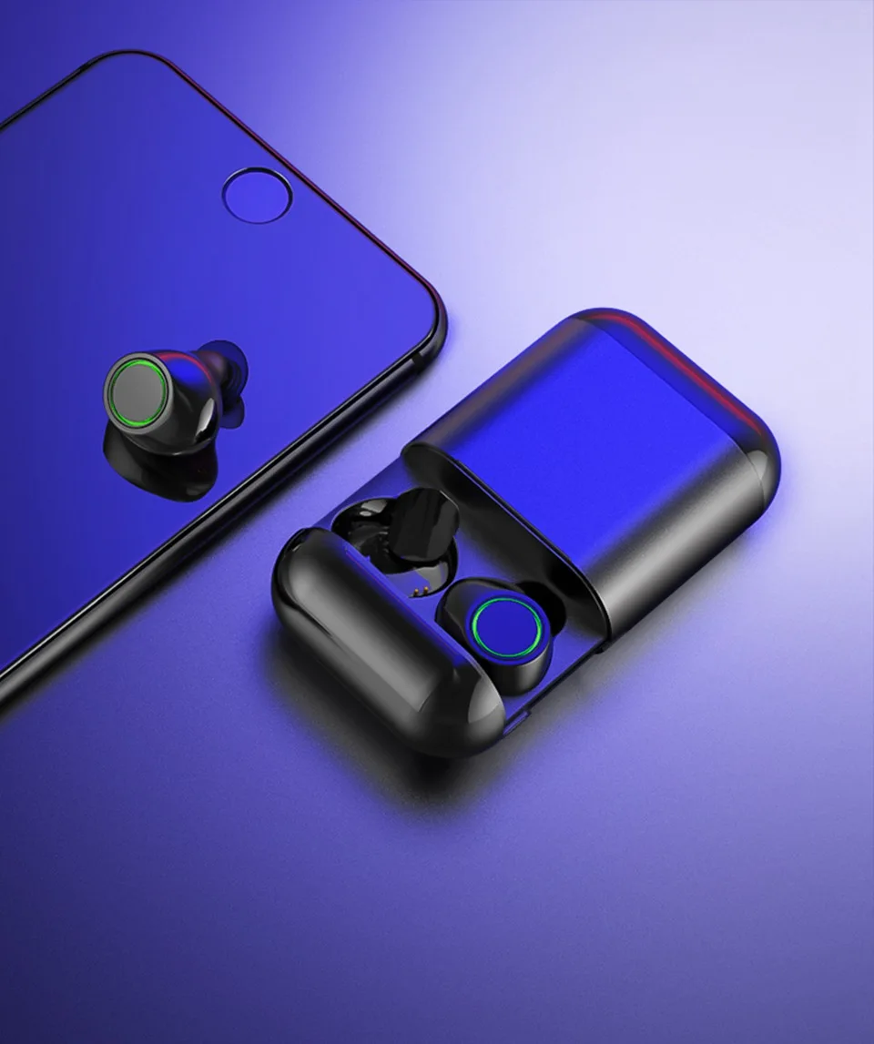 Новое обновление TWS Наушники Беспроводные Bluetooth 5,0 стереонаушники с микрофоном наушники для телефона с зарядным устройством Bluetooth затычки для ушей