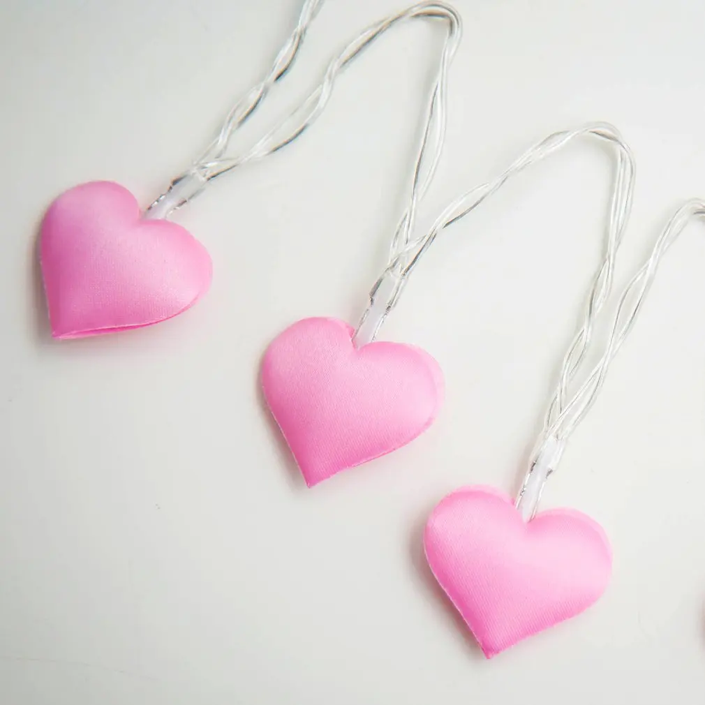

ICOCO Romantic LED Heart Shape Satin String Light for Bedroom Home Wedding Party Festival Decor Drop Shipping Sale