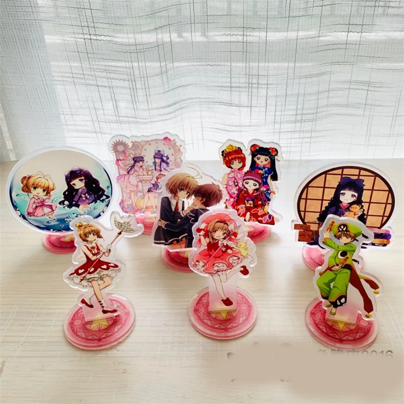 1 шт. аниме мультфильм карточки Captor Sakura фигурка на акриловой подставке домашний