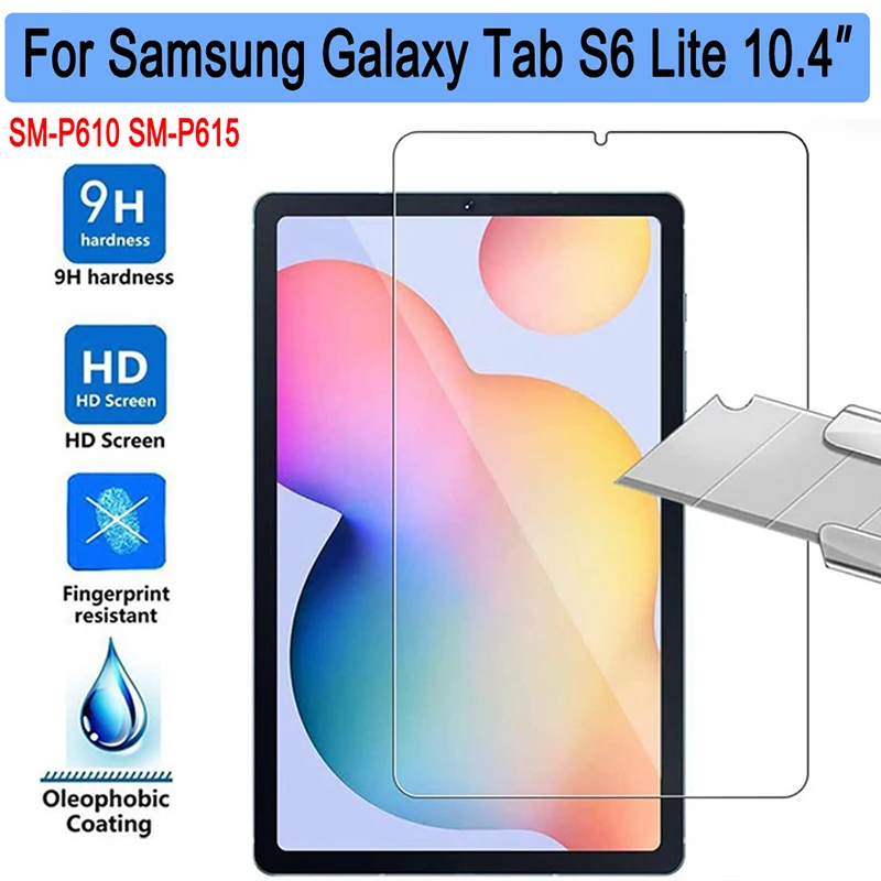 Protector de pantalla de vidrio templado para tableta Samsung Galaxy Tab S6 Lite, Protector de pantalla de SM-P610, 9H, 10,4 , P610, P615, SM-P615